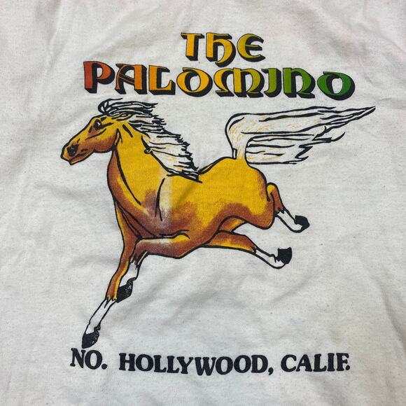 VTG 70s The Palomino Club Shirt Medium North Hollywood Rock Venue - Picture 3 of 9